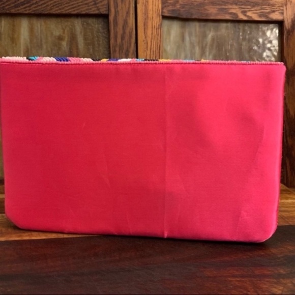 Eye Accented Seed Beaded Clutch/ Crossbody Bag - Picture 7 of 7